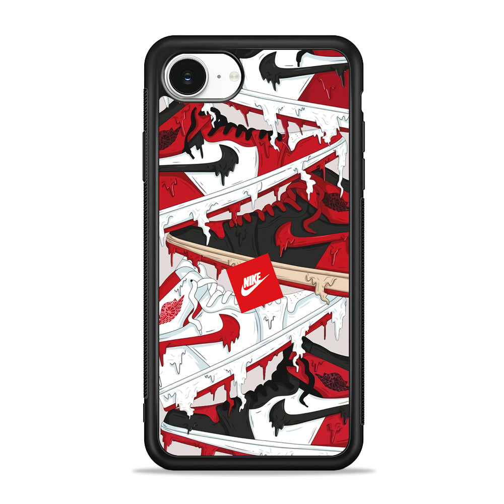 Nike Melt and Drip iPhone 16e Case - Slim Silicone Case
