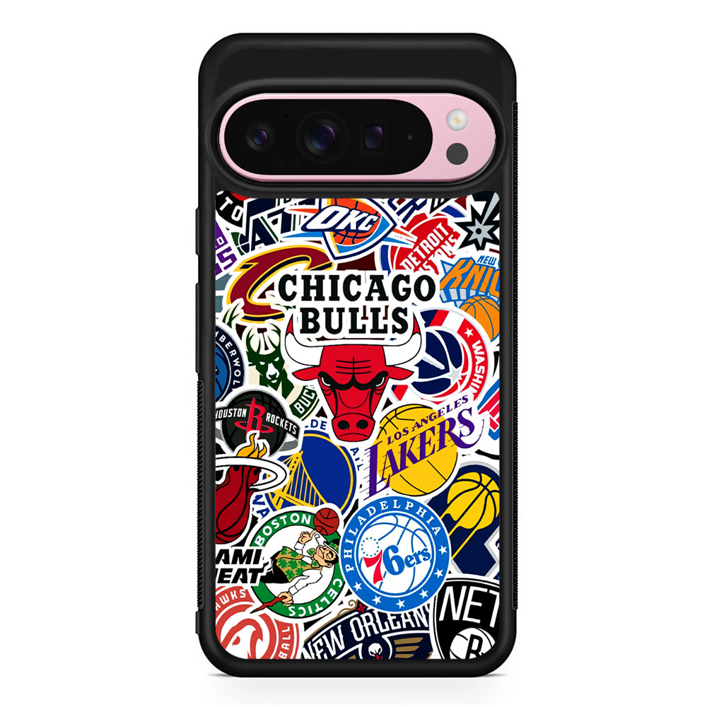 Collection of NBA Club logos Google Pixel 9 Pro XL Case | Protective Cover