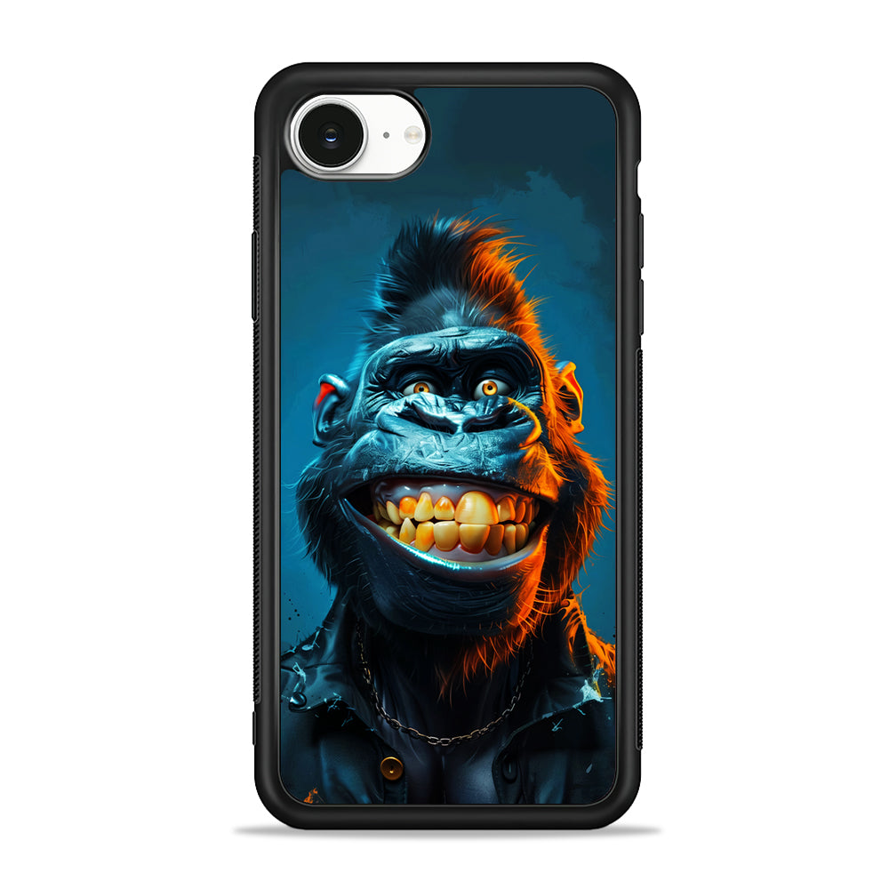 Cartoon Gorilla Smiles Wide iPhone 16e Case | Protective Phone Cover