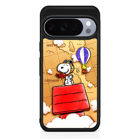 Snoopy Journey Around The World Google Pixel 10 Pro Case | Slim Google Pixel 10 Pro Rubber Case
