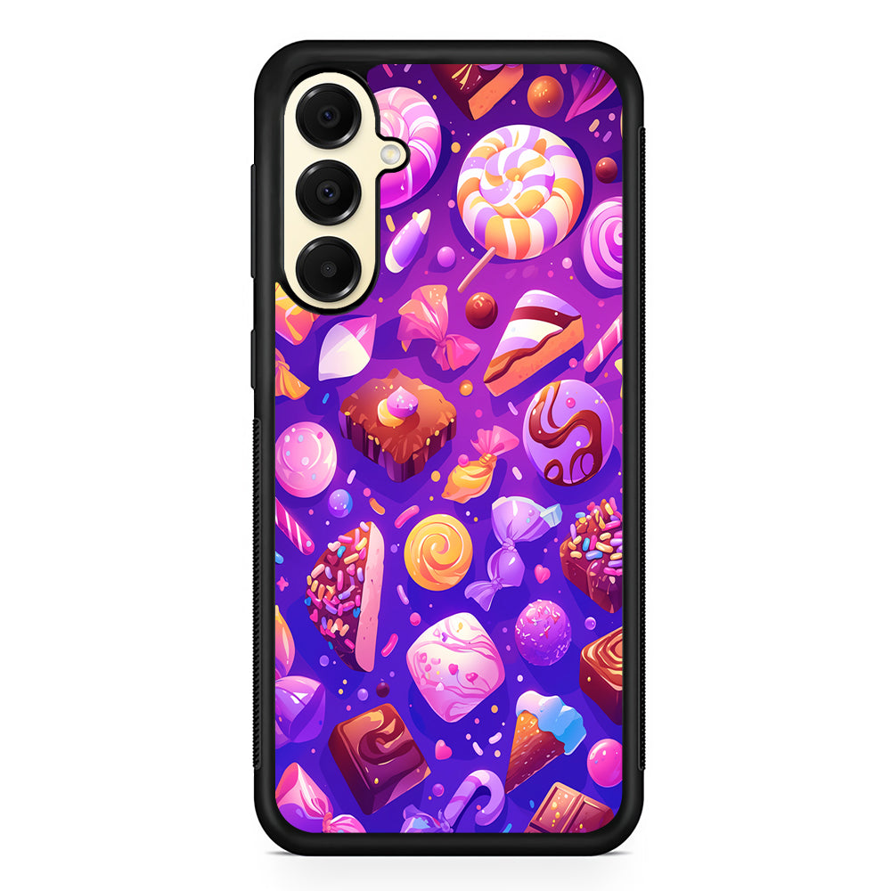 Various Kinds of Sweets and Candies Samsung Galaxy A16 Case | Slim Rubber Samsung Galaxy A16 Case