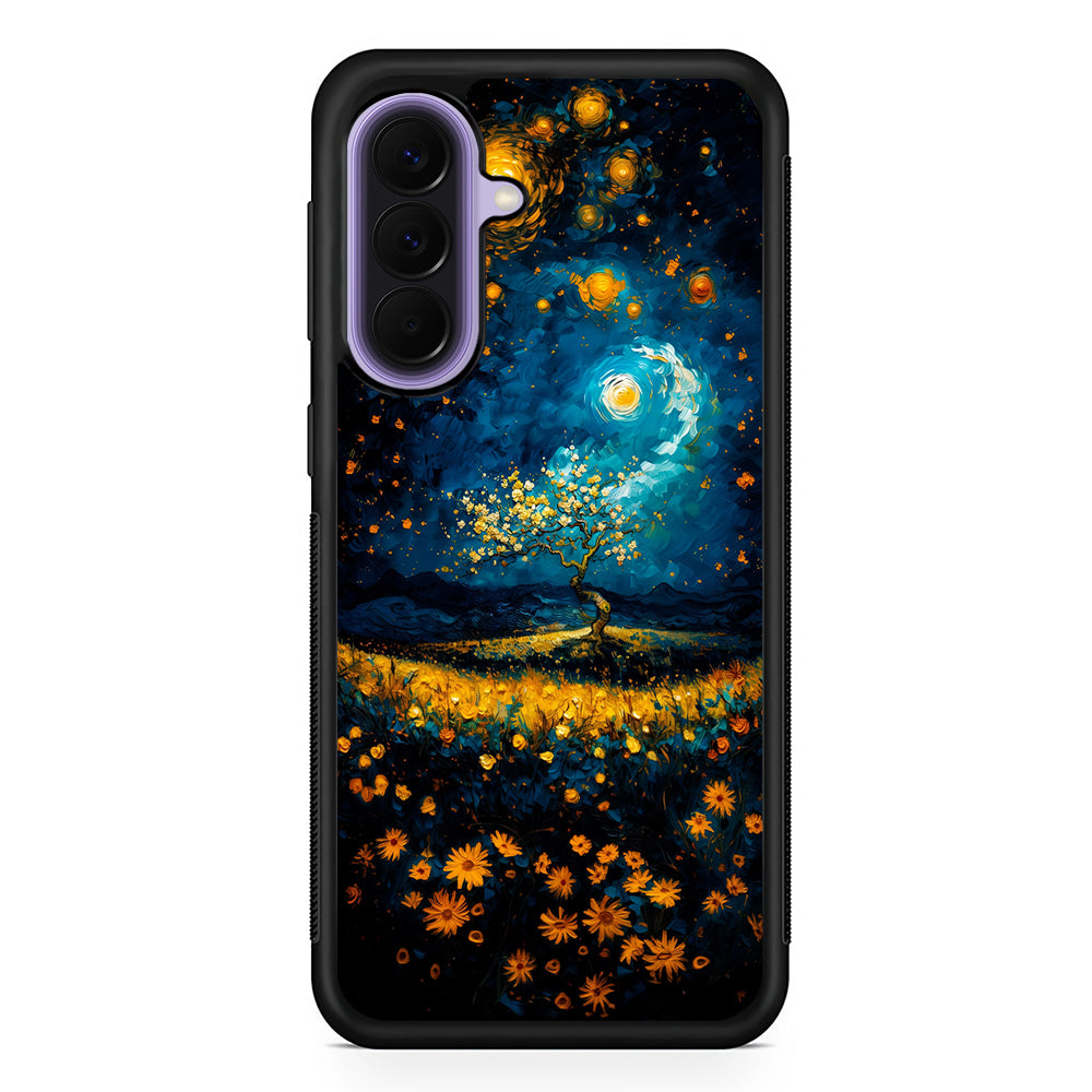 Starry Night Blossoms Painting Samsung Galaxy A57 Case | Slim Samsung Galaxy A57 Rubber Case