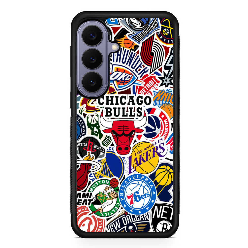 Collection of NBA Club logos Samsung Galaxy S26 Case | Durable Rubber Case for Samsung Galaxy S26