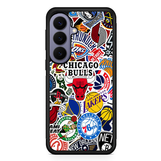 Collection of NBA Club logos Samsung Galaxy S26 Case | Durable Rubber Case for Samsung Galaxy S26