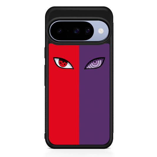 Naruto Sharingan and Rinnegan Google Pixel 10 Case | Google Pixel 10 Rubber Protective Case