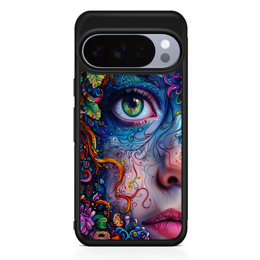 The Flower Fairy Girl Face Google Pixel 10 Pro Case | Slim Google Pixel 10 Pro Rubber Case