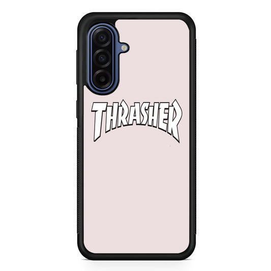 Thrasher Pearl White Logo Samsung Galaxy A17 Case | Samsung Galaxy A17 Protective Rubber Case