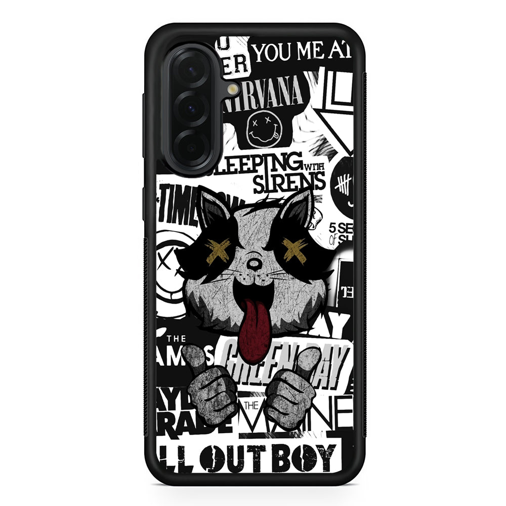 Rock Bands of Playlist Samsung Galaxy A36 Case | Protective Rubber Cover