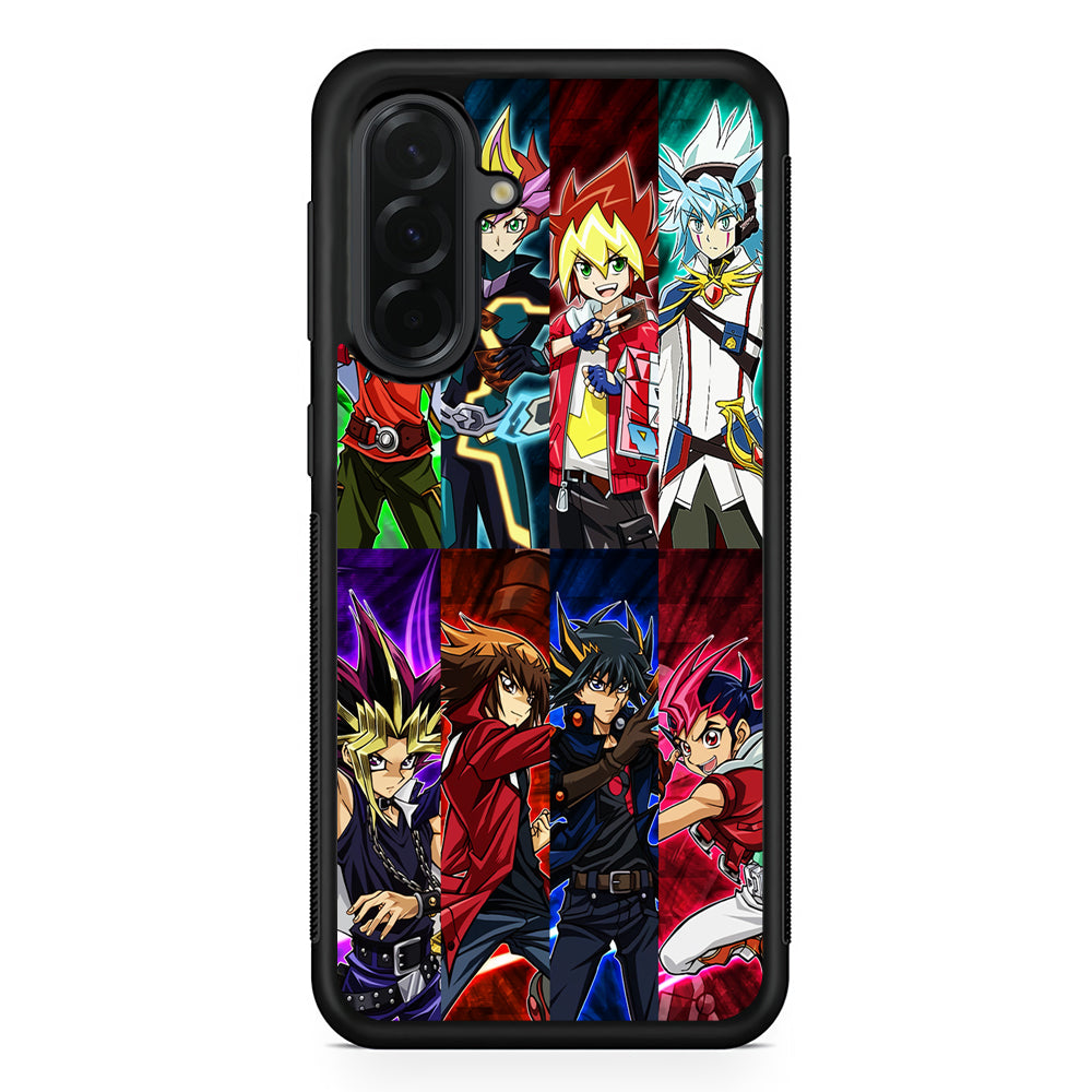 Yu-Gi-Oh All Main Character Samsung Galaxy A36 Case | Protective Rubber Cover