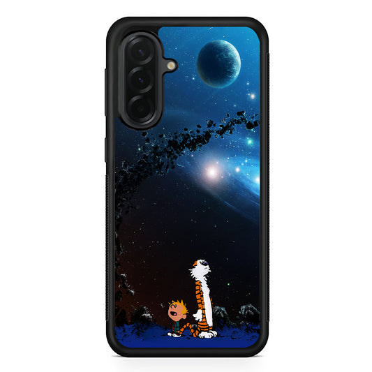 Calvin and Hobbes Galaxy Samsung Galaxy A36 Case | Protective Rubber Cover