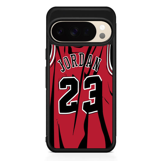 Jordan Red Basket Jersey Google Pixel 10 Pro XL Case | Slim Google Pixel 10 Pro XL Protective Case