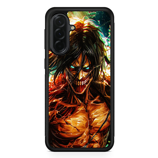 Attack on Titan Eren's Form Samsung Galaxy A36 Case | Protective Rubber Cover