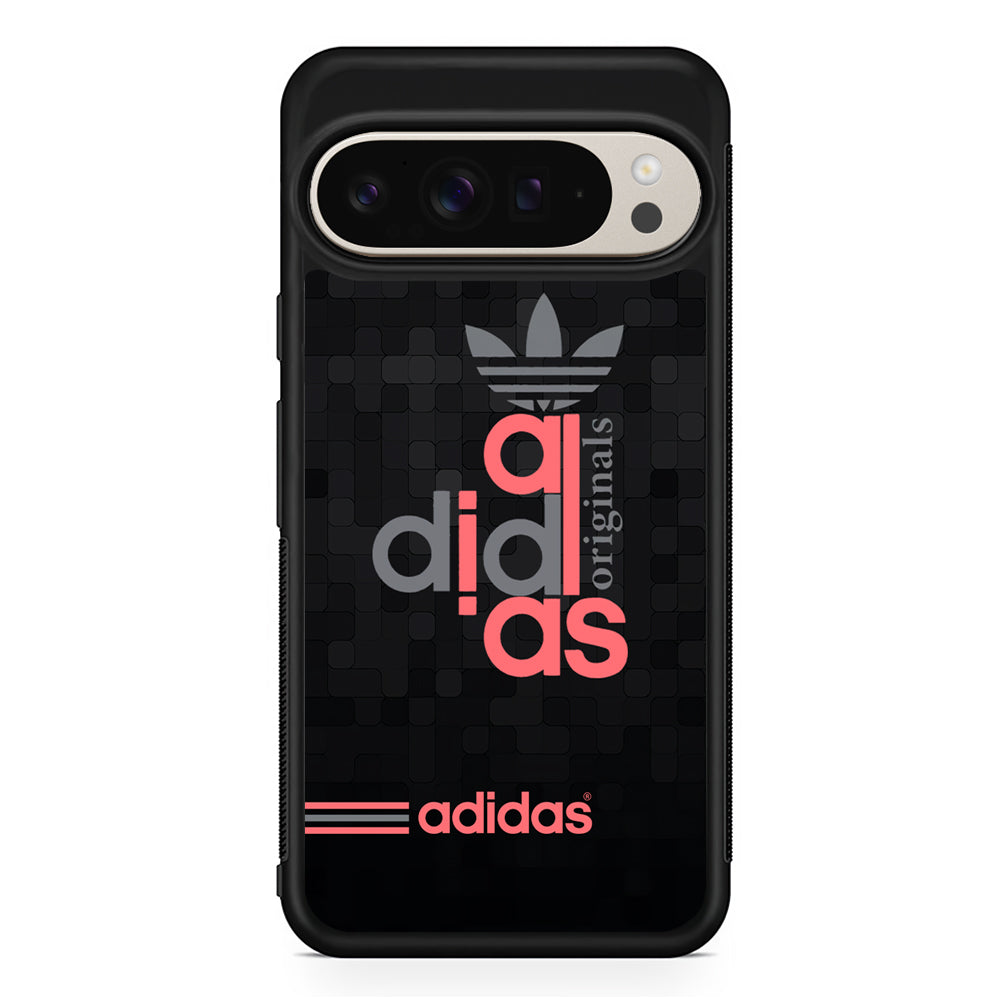 Adidas Original All Black Google Pixel 9 Pro Case | Slim Protective Cover