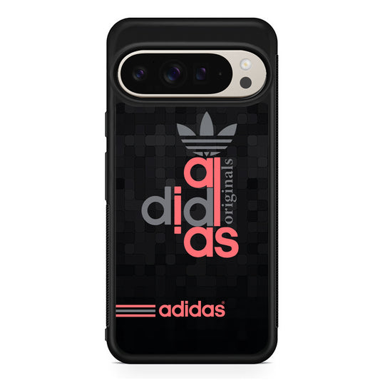 Adidas Original All Black Google Pixel 9 Pro Case | Slim Protective Cover