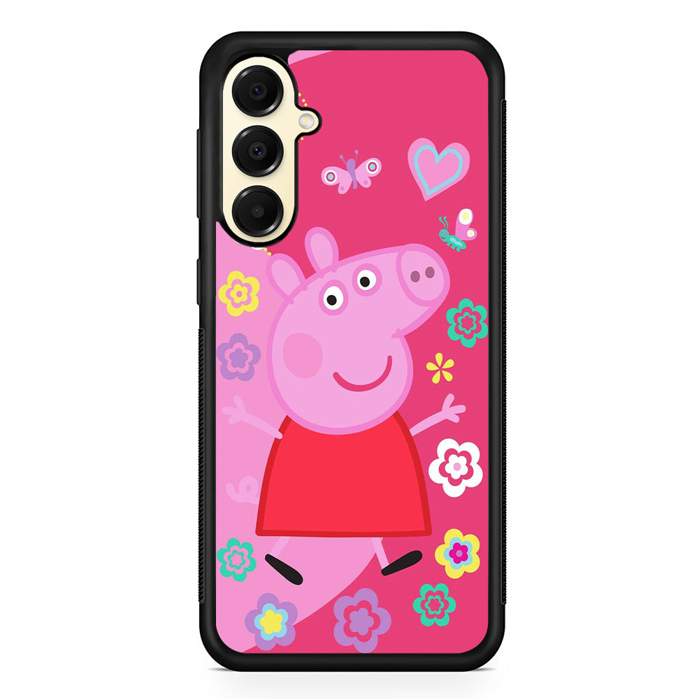 Peppa Pig Cute Pink Samsung Galaxy A16 Case | Slim Rubber Samsung Galaxy A16 Case