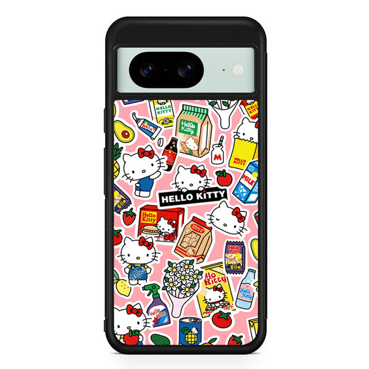 Hello Kitty Stickers Google Pixel 8 Case | Durable Protective Cover for Google Pixel 8