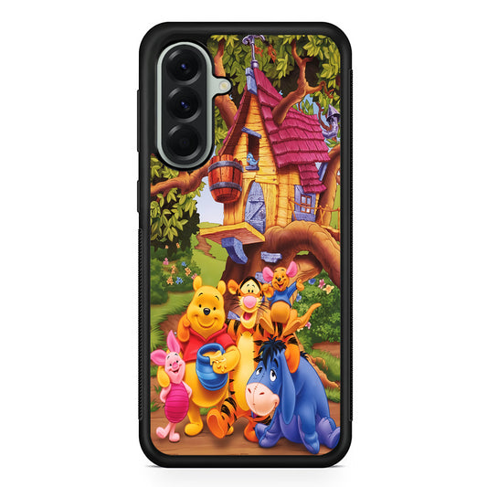 Winnie The Pooh Family Character Samsung Galaxy A56 Case | Samsung Galaxy A56 Protective Rubber Case
