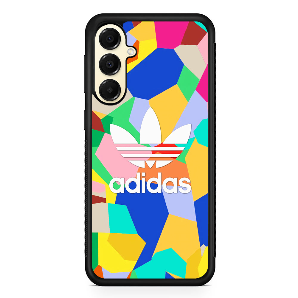 Adidas White on Canvas Samsung Galaxy A16 Case | Slim Rubber Case for Samsung Galaxy A16
