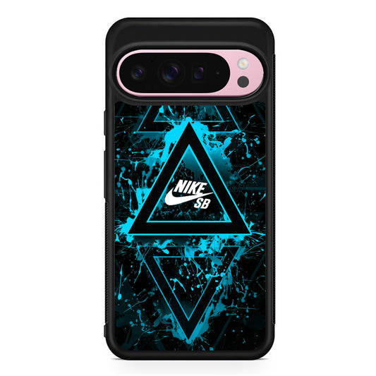 Nike Blue Paint Triangle Google Pixel 9 Pro XL Case | Protective Cover
