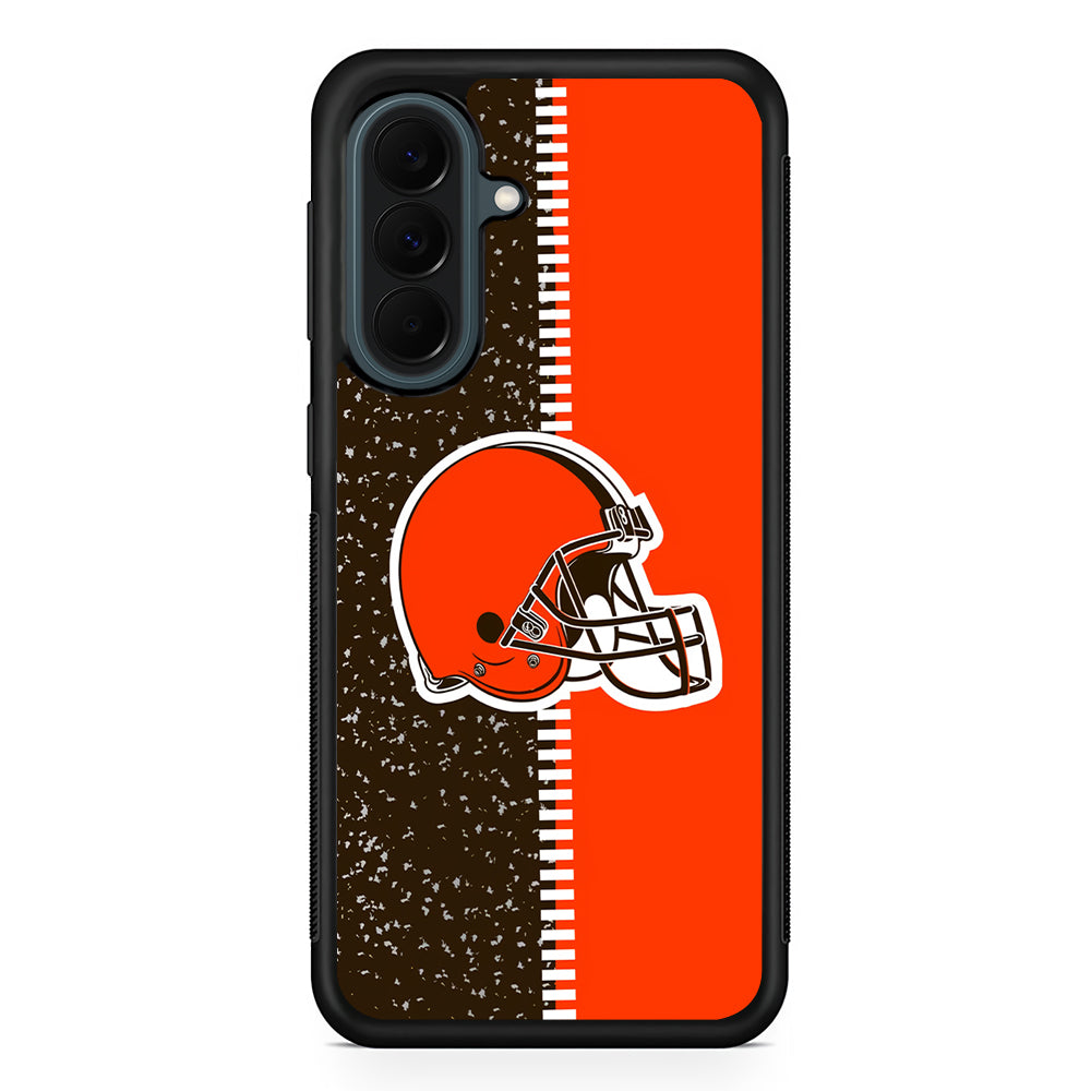 NFL Cleveland Browns Logo Samsung Galaxy A37 Case | Samsung Galaxy A37 Rubber Phone Case
