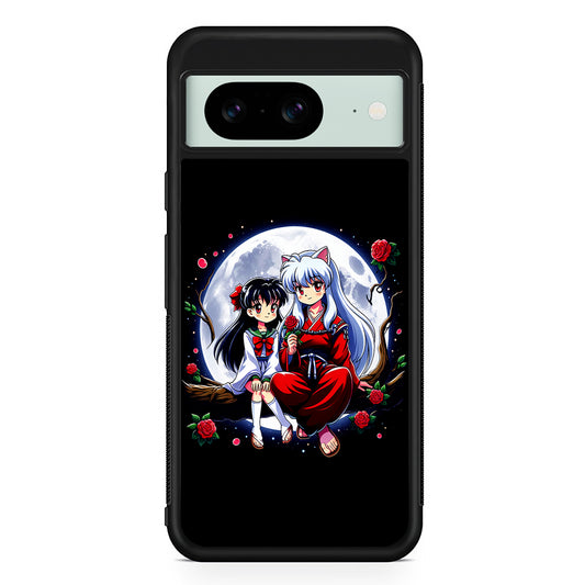 Inuyasha and Kagome Full Moon Google Pixel 8 Case | Durable Protective Cover for Google Pixel 8