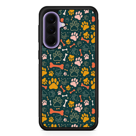 Dog Tracks and Bones Samsung Galaxy A57 Case | Slim Samsung Galaxy A57 Rubber Case