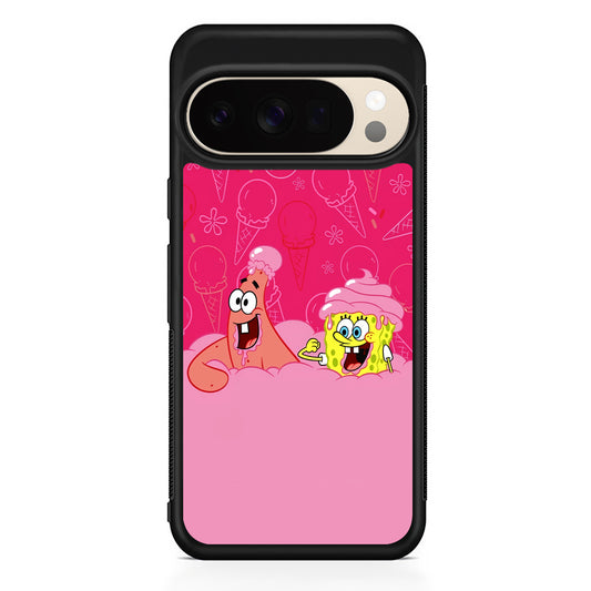 Spongebob and Patrick Eating Ice Cream Google Pixel 10 Pro XL Case | Slim Google Pixel 10 Pro XL Protective Case