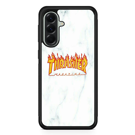 Thrasher White Marble Samsung Galaxy A56 Case | Durable Samsung Galaxy A56 Cover