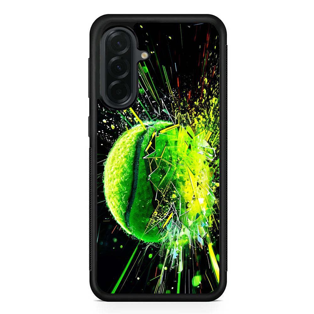 Tennis Ball Breaks Glass Samsung Galaxy A36 Case | Protective Rubber Cover