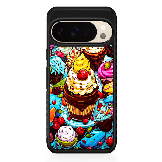 Sweet Desserts Food Doodle Google Pixel 10 Pro XL Case | Slim Google Pixel 10 Pro XL Protective Case