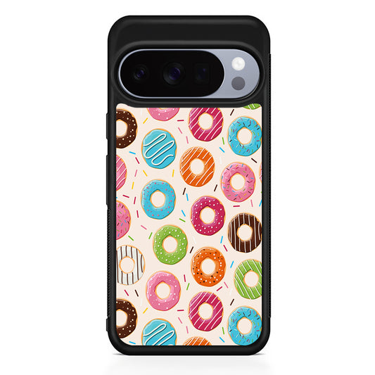 Various Sweet Cute Donuts Google Pixel 10 Pro Case | Slim Google Pixel 10 Pro Rubber Case