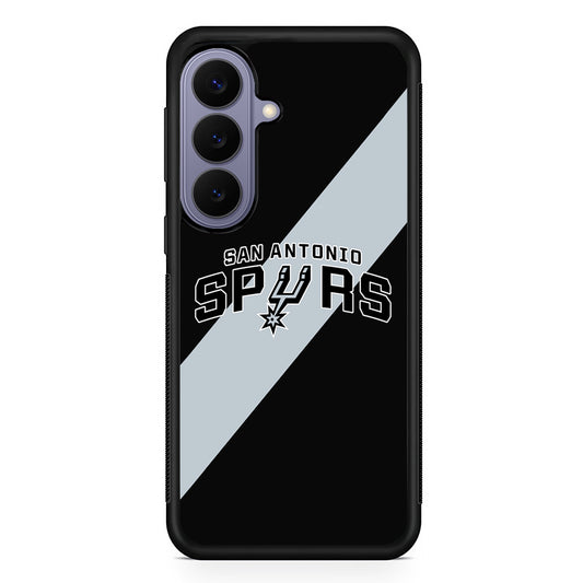 NBA San Antonio Spurs Stripe Samsung Galaxy S26 Case | Durable Rubber Case for Samsung Galaxy S26