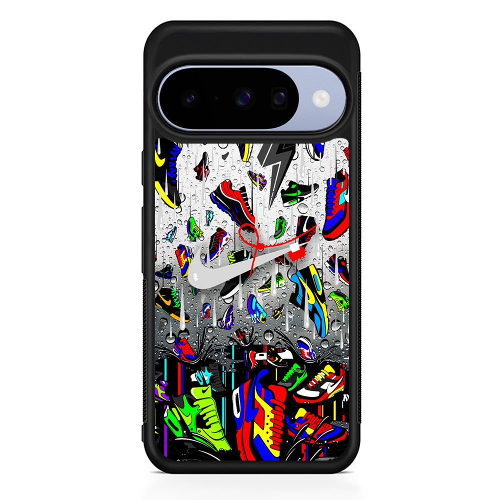 Nike Sneakers from The Sky Google Pixel 10 Case | Google Pixel 10 Rubber Protective Case