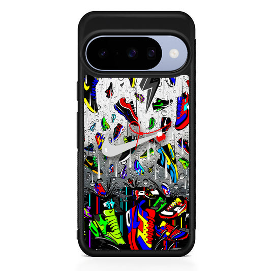 Nike Sneakers from The Sky Google Pixel 10 Case | Google Pixel 10 Rubber Protective Case