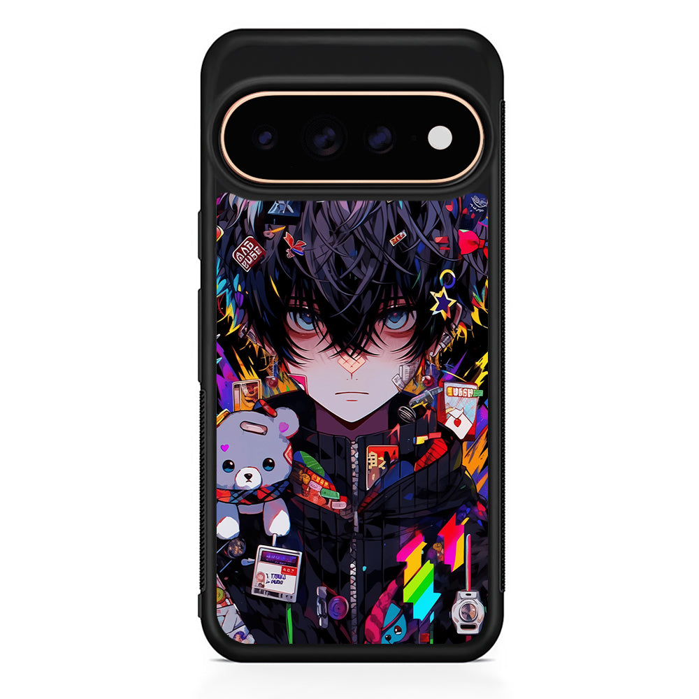 Anime Boy Bear Doll Aesthetic Google Pixel 11 Pro Case - Stylish Protective Phone Case