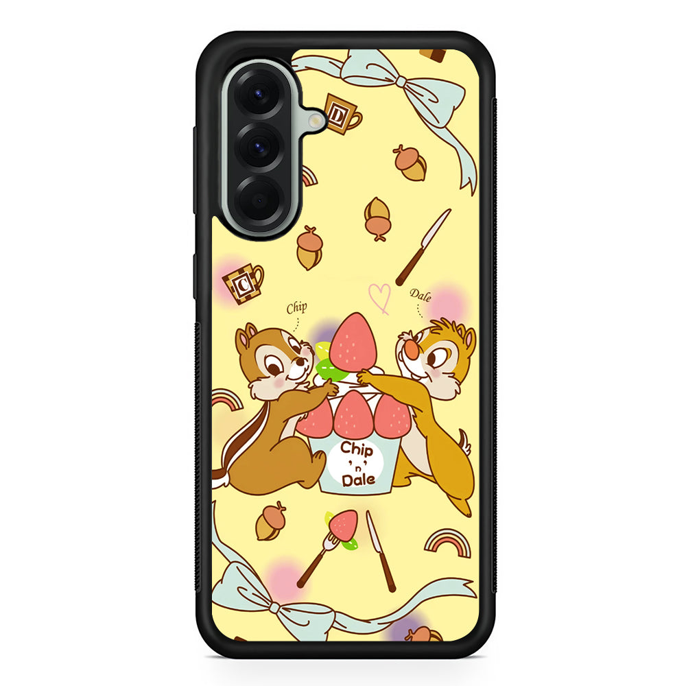 Chip N Dale Are On A Date Samsung Galaxy A56 Case | Samsung Galaxy A56 Protective Rubber Case