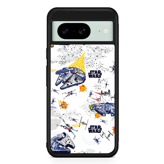 Star Wars Aircraft on Galaxy Google Pixel 8 Case | Durable Protective Cover for Google Pixel 8