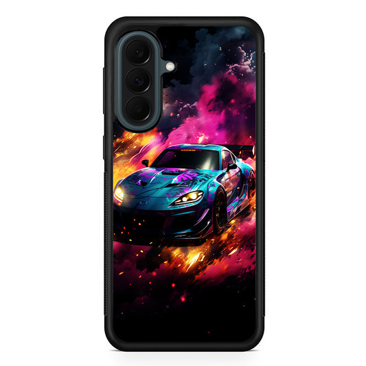 Car City Drift Smoke Samsung Galaxy A37 Case | Samsung Galaxy A37 Rubber Phone Case