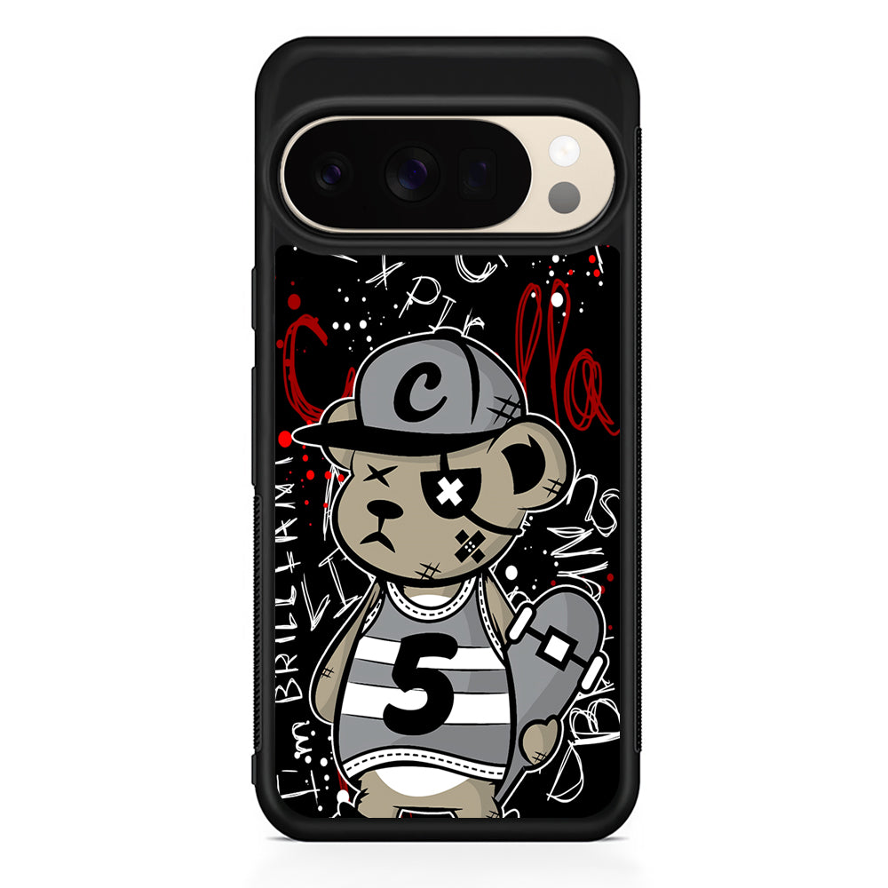 Crew Five Skater Bear Google Pixel 10 Pro XL Case | Slim Google Pixel 10 Pro XL Protective Case