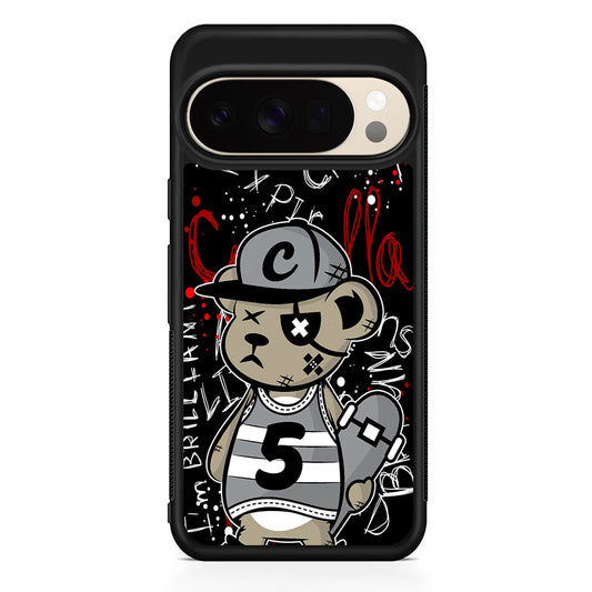 Crew Five Skater Bear Google Pixel 10 Pro XL Case | Slim Google Pixel 10 Pro XL Protective Case