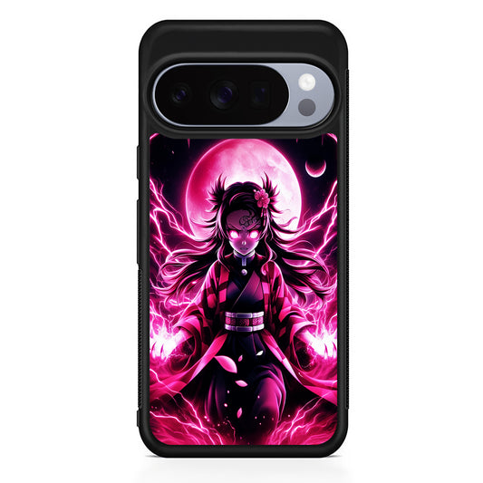 Demon Slayer Nezuko Battle Mode Google Pixel 10 Pro Case | Slim Google Pixel 10 Pro Rubber Case