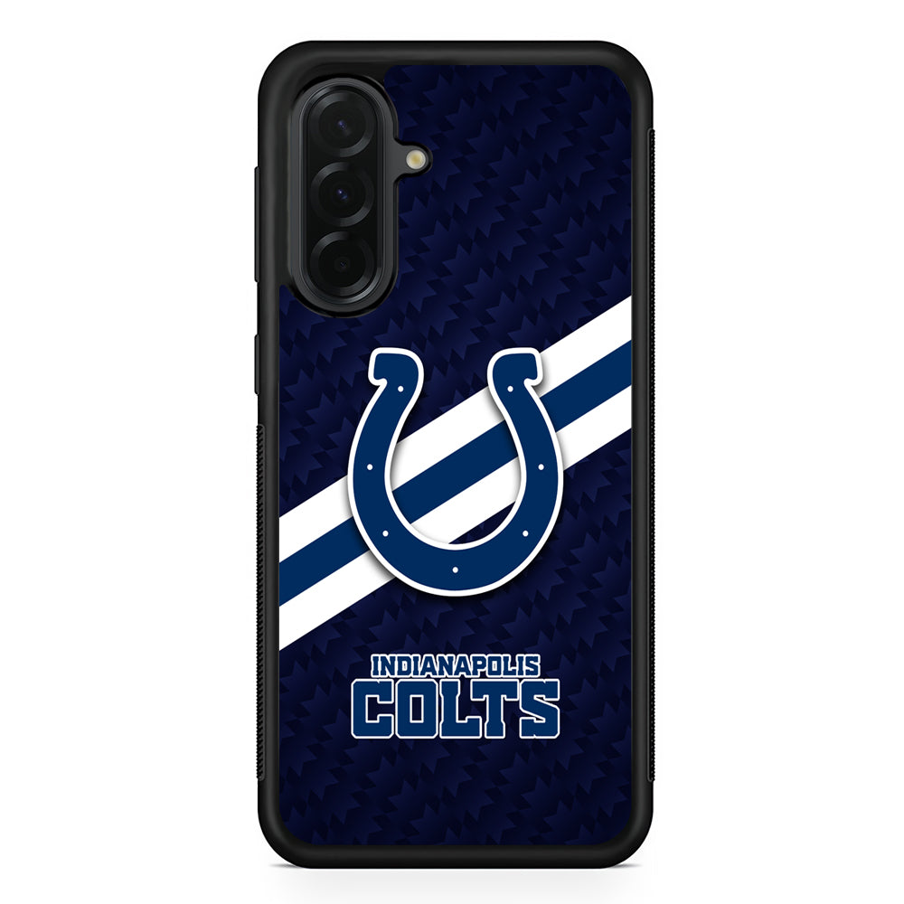 NFL Indianapolis Colts Stripe Samsung Galaxy A36 Case | Protective Rubber Cover