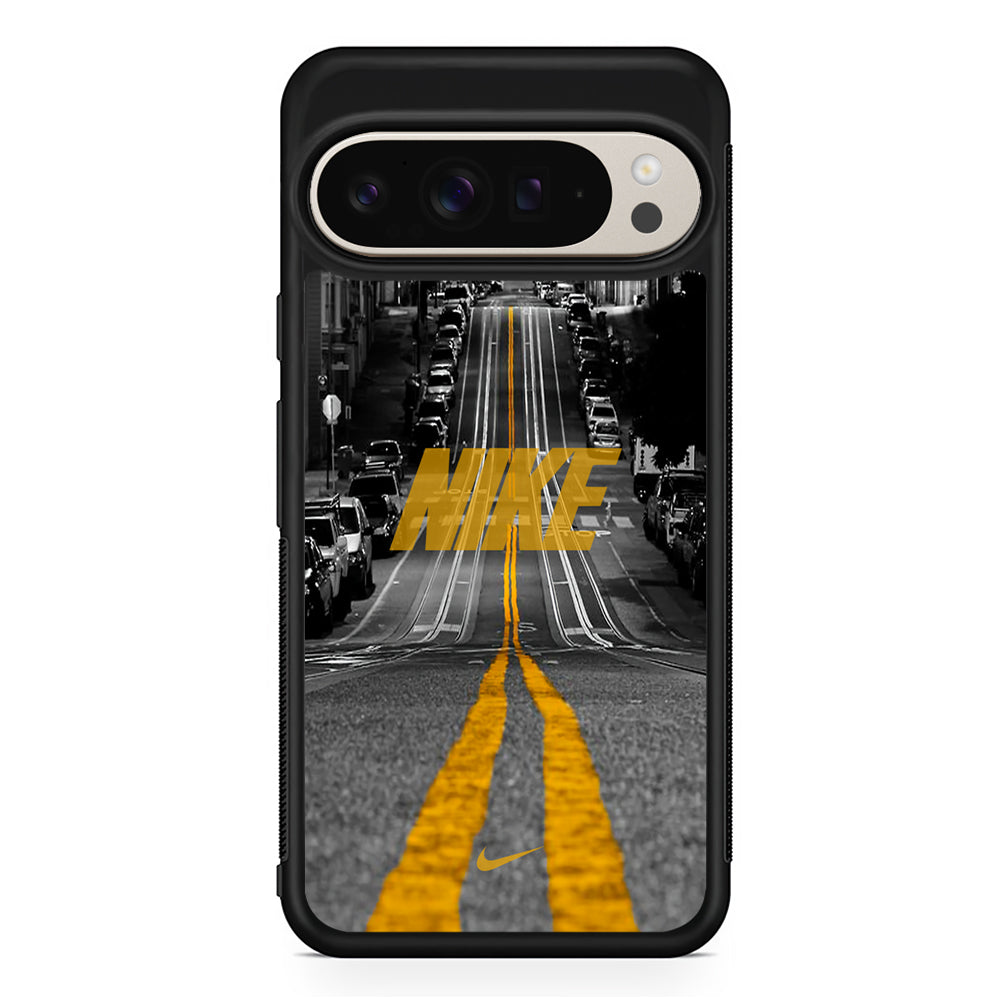 Nike Night Yellow Flames Google Pixel 9 Pro Case | Slim Protective Cover