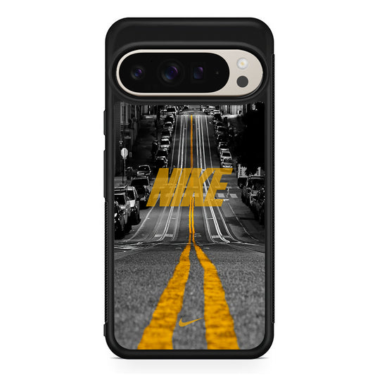 Nike Night Yellow Flames Google Pixel 9 Pro Case | Slim Protective Cover
