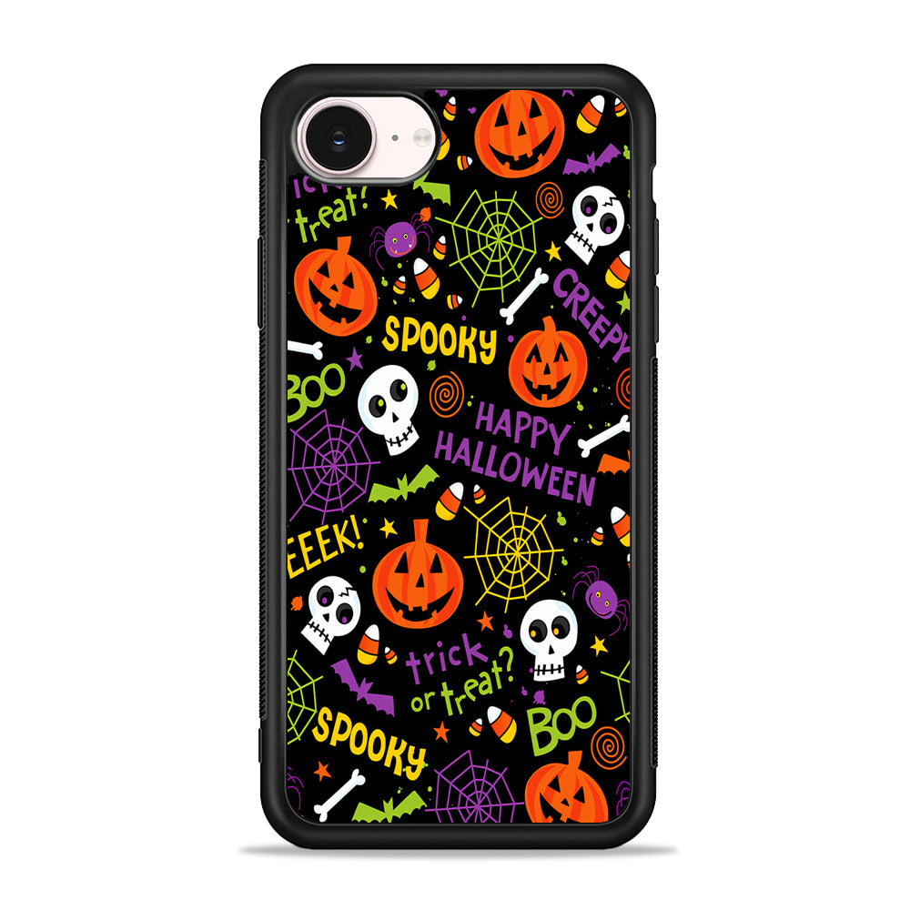 Happy Halloween Spooky iPhone 17e Case - Silicone Case