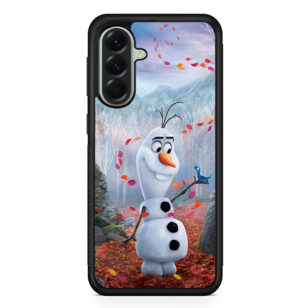 Olaf Frozen in the morning Samsung Galaxy A56 Case | Samsung Galaxy A56 Protective Rubber Case
