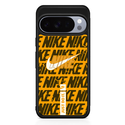 Nike Patern in Yellow Google Pixel 10 Pro Case | Protective Google Pixel 10 Pro Cover