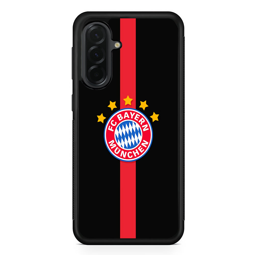 Bayern Munchen Stripe Red Samsung Galaxy A36 Case | Protective Rubber Cover