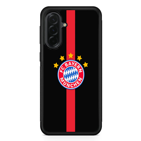 Bayern Munchen Stripe Red Samsung Galaxy A36 Case | Protective Rubber Cover