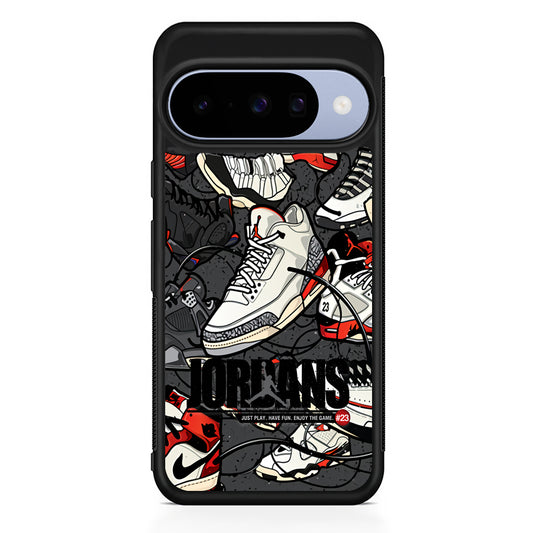 Air Jordan Play and Enjoy The Game Google Pixel 10 Case | Google Pixel 10 Rubber Protective Case